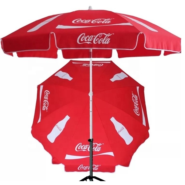 Customized Printed Cheap Beach Umbrella branded Folding Beach parasol