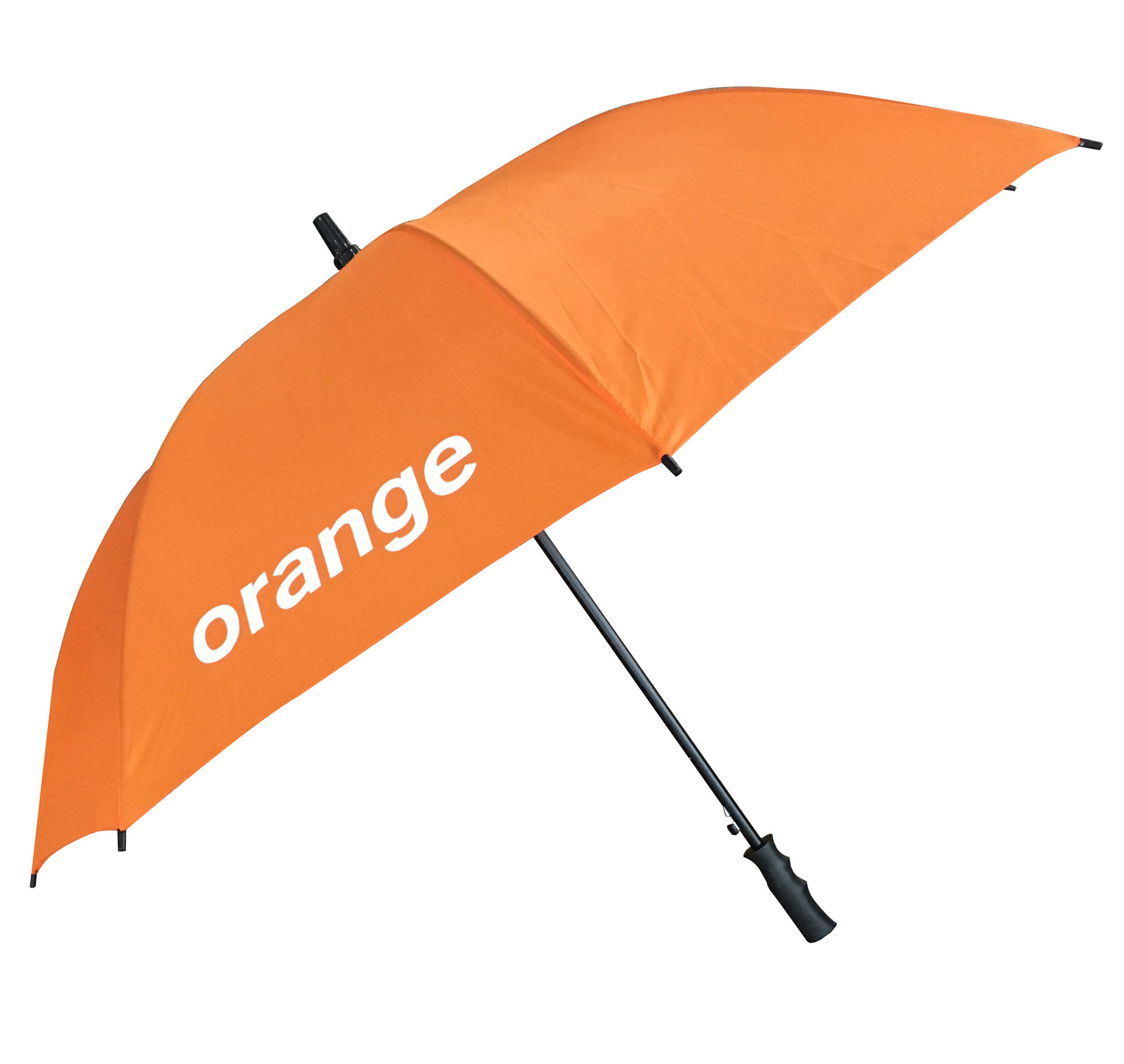 orange Golf Umbrella with logo