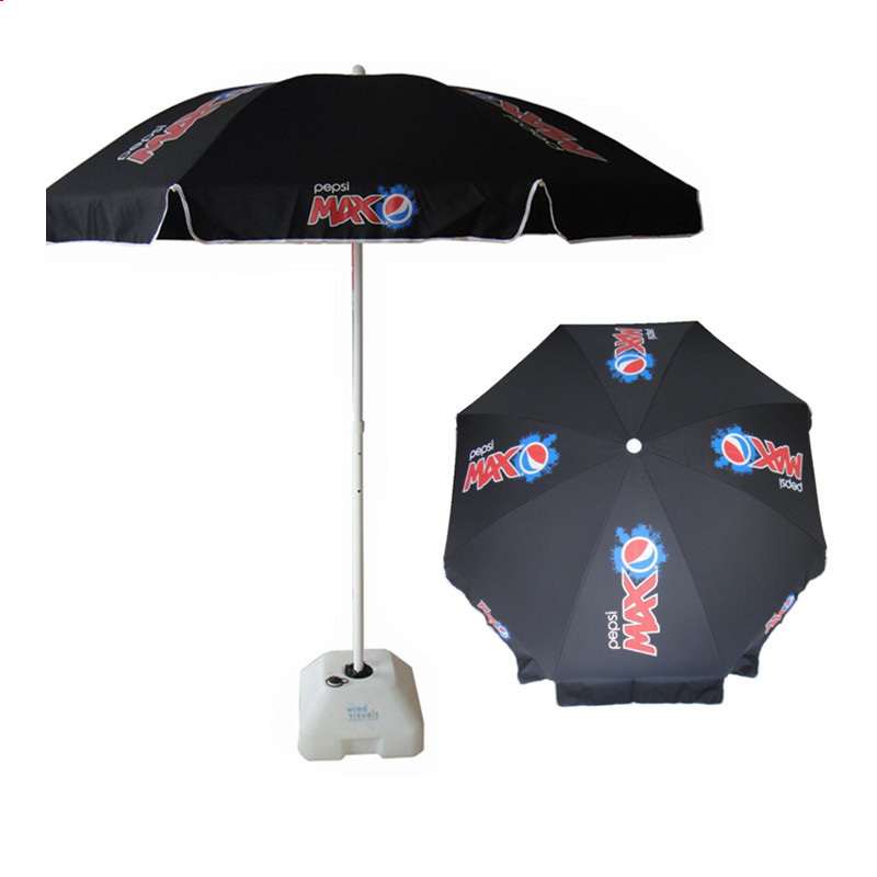 High Quality Custom Logo Printed Outdoor Beach Umbrella Foldable Sun Umbrella