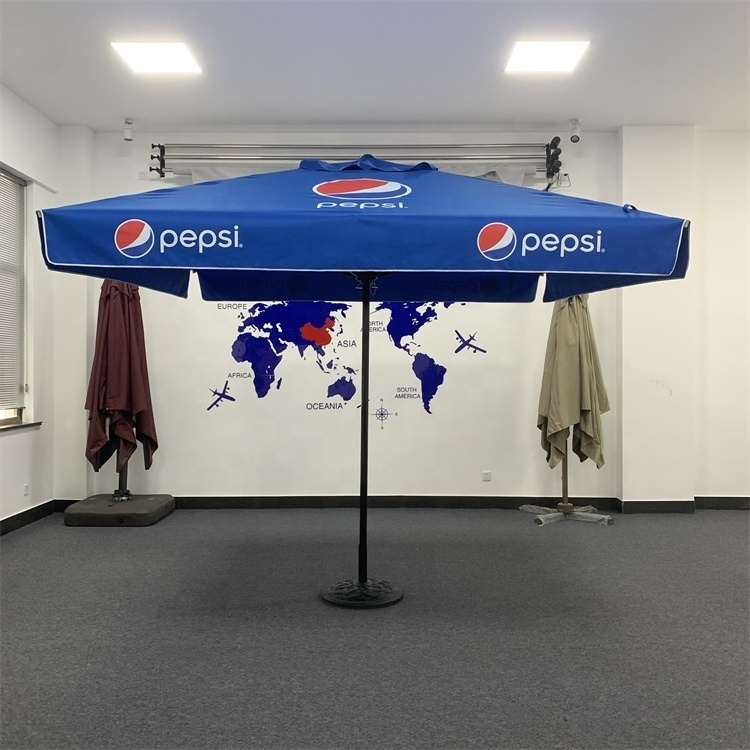 2x2m outdoor square logo printed custom parasol