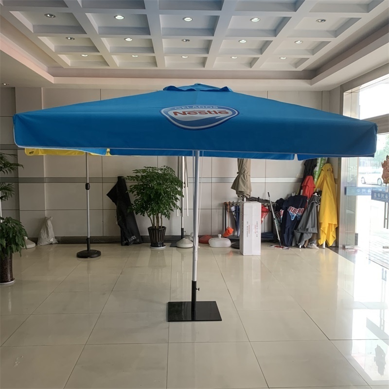 2x2m outdoor square logo printed custom parasol