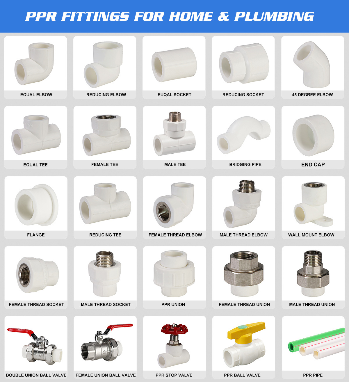 plumbing hose ppr fittings ppr pipe accessoires fittings water ppr pipe fitting manufactures