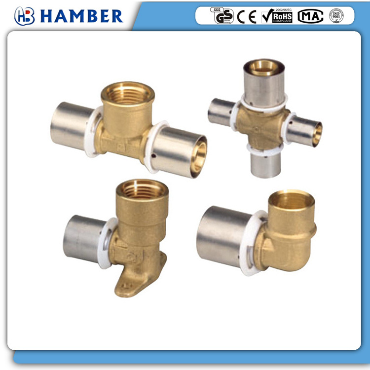 High quality china price cheap brass cross connecting pex pipe fitting