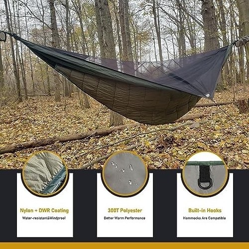 Camping Backpacking Winter Cold Weather Warm Single Double Hammock Underquilt Full Length Big Size Under Quilts for Hammocks