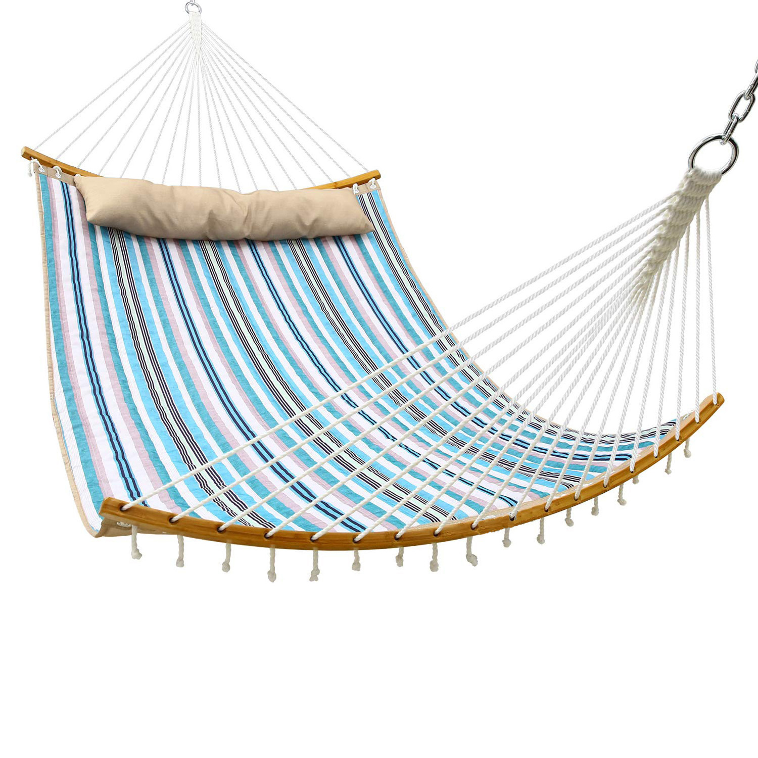 HMK Best selling stripe quilted hammock vitality wave hammock Outdoor Activity hammock bed