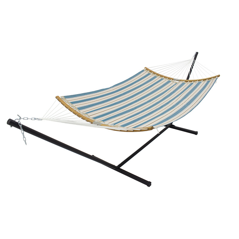 HMK Hammock with Stand Included Quick Dry Fabric Pool Side 12 Feet Hammock Frame Curved Spreader Bar Hammock