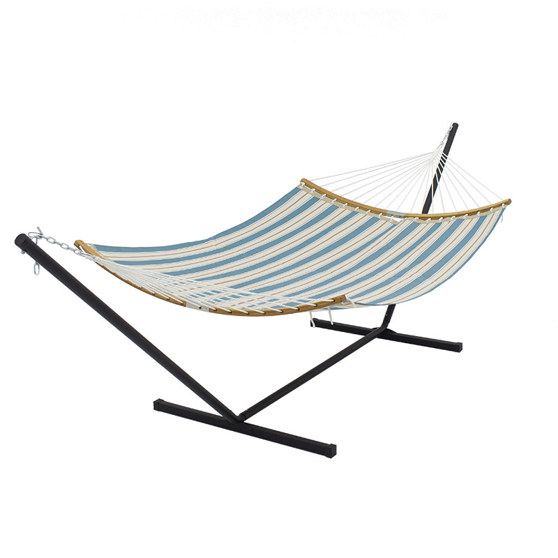 HMK Hammock with Stand Included Quick Dry Fabric Pool Side 12 Feet Hammock Frame Curved Spreader Bar Hammock