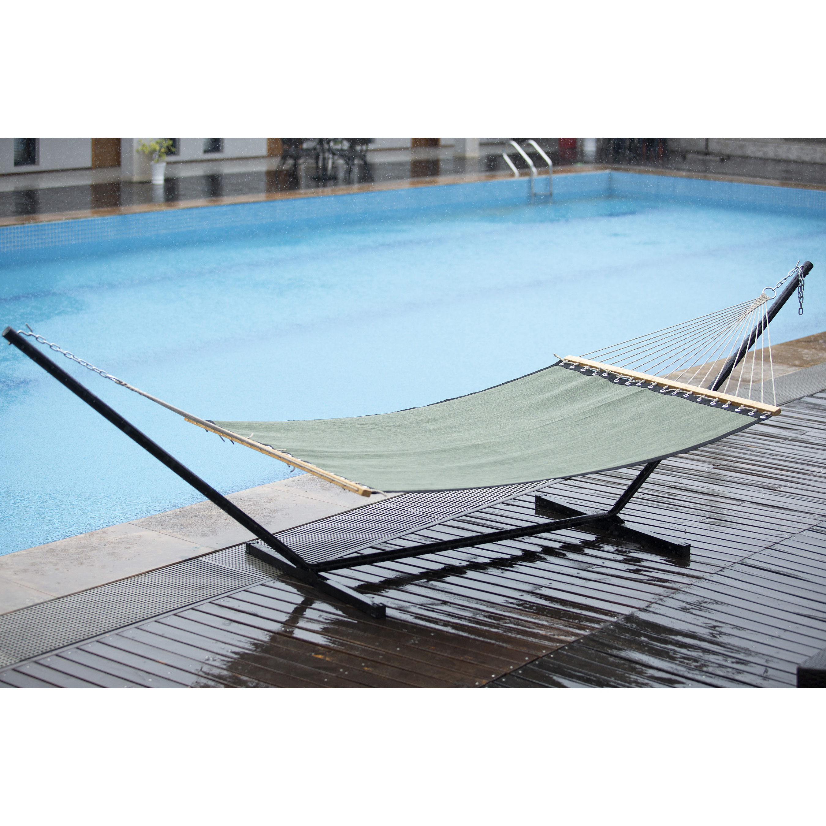 HMK steel garden swing chair hanging hammock stand summer quick dry garden hammock outdoor camping hammock with stand