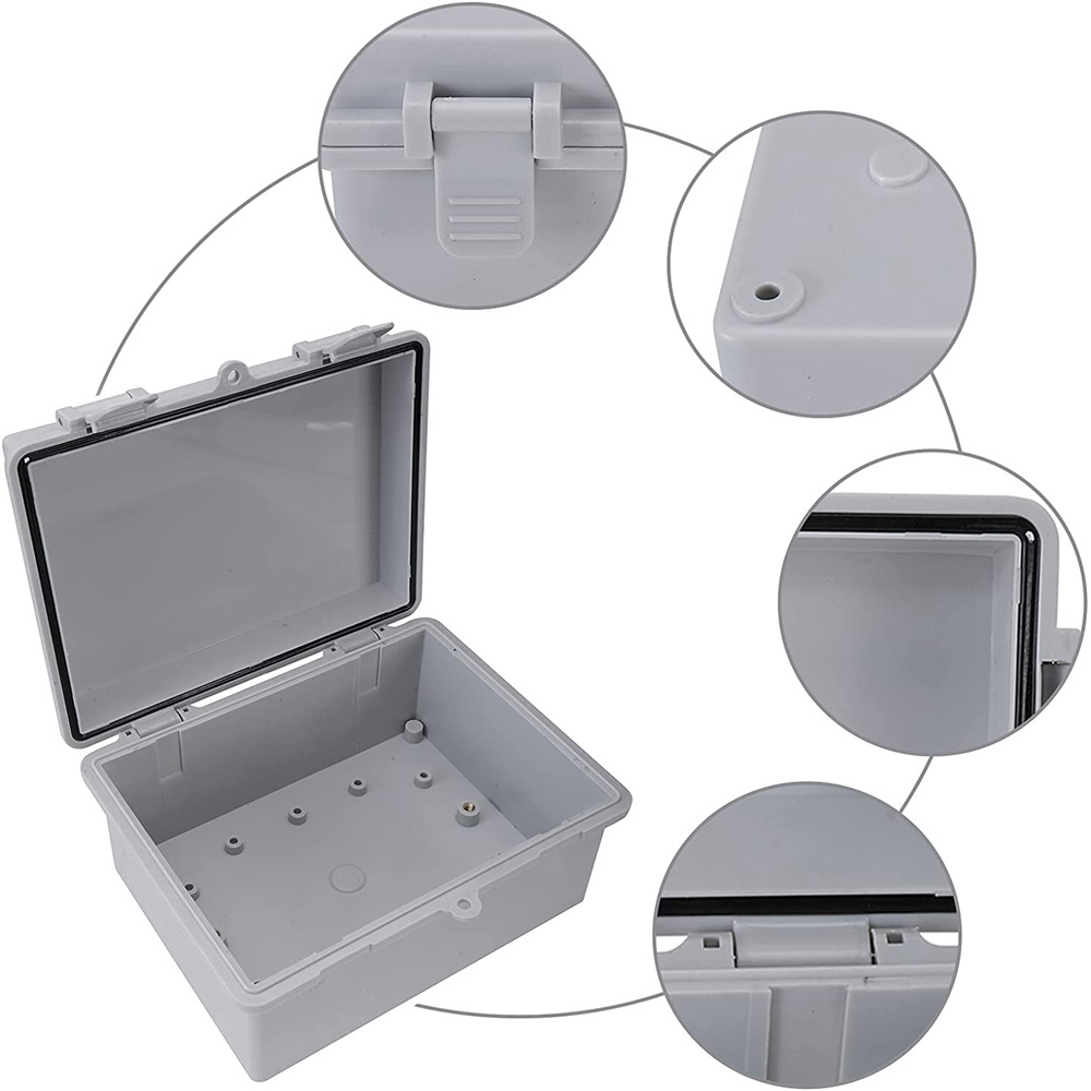 Plastic Enclosure Waterproof Junction Box Ip67 Abs Pc Hinged  Power Electrical Waterproof Outdoor Plastic Box Distribution Box