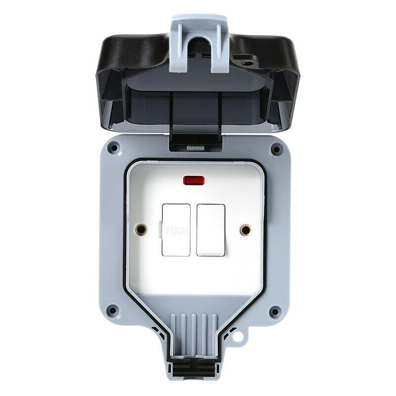 IP66 Waterproof switch Socket Box Electrical Weatherproof Outdoor smart  Switched power Double Socket Plug Cover