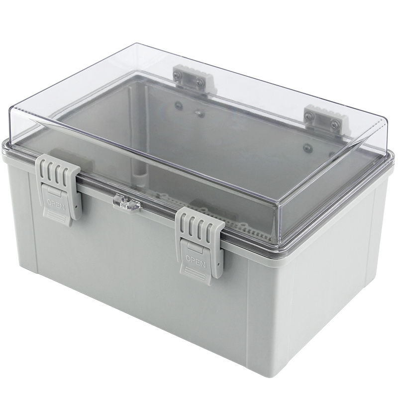 Plastic Enclosure Waterproof Junction Box Ip67 Abs Pc Hinged  Power Electrical Waterproof Outdoor Plastic Box Distribution Box