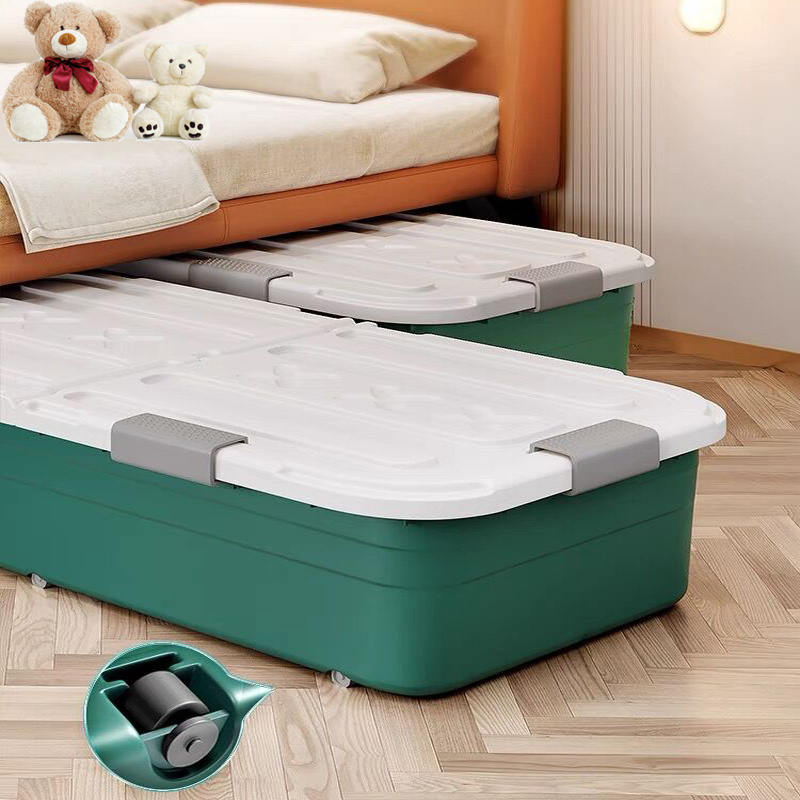 Best Under-Bed Underbed Storage Containers Bin Storage Box Under Bed Clothes Organizer With Wheels and Lid