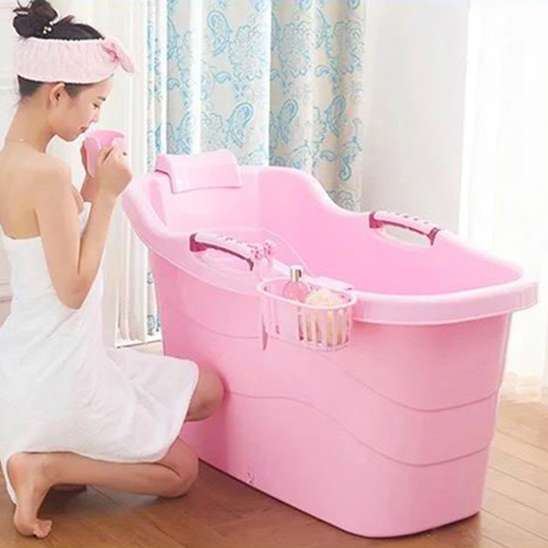 New pp material bath tub round portable for adults standing bathtub portable bath tub for adults