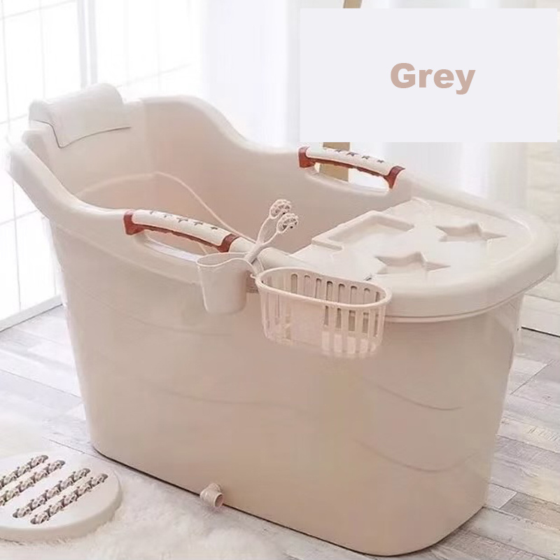 New pp material bath tub round portable for adults standing bathtub portable bath tub for adults