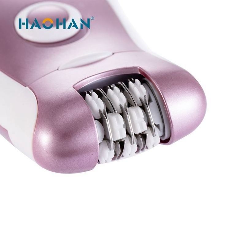 Haohan Battery Hair Removal Womens Shaver Trimmer Cordless Rechargeable Electronic Epilator Led Lights Electric