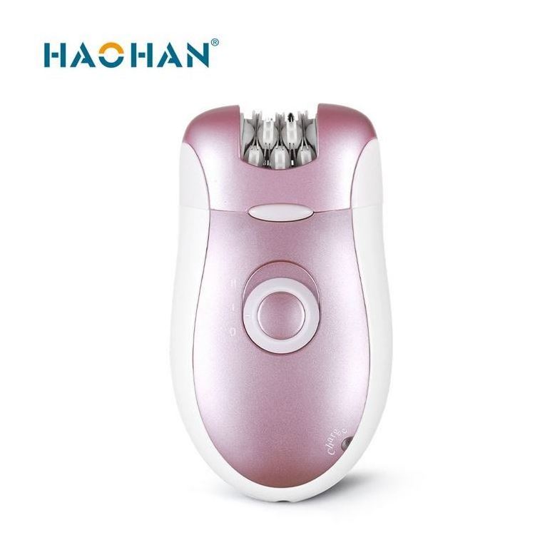 Haohan Battery Hair Removal Womens Shaver Trimmer Cordless Rechargeable Electronic Epilator Led Lights Electric