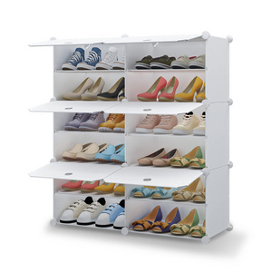 Large capacity plastic shoe cabinet dustproof and waterproof simple shoe rack European and American style white shoe rack