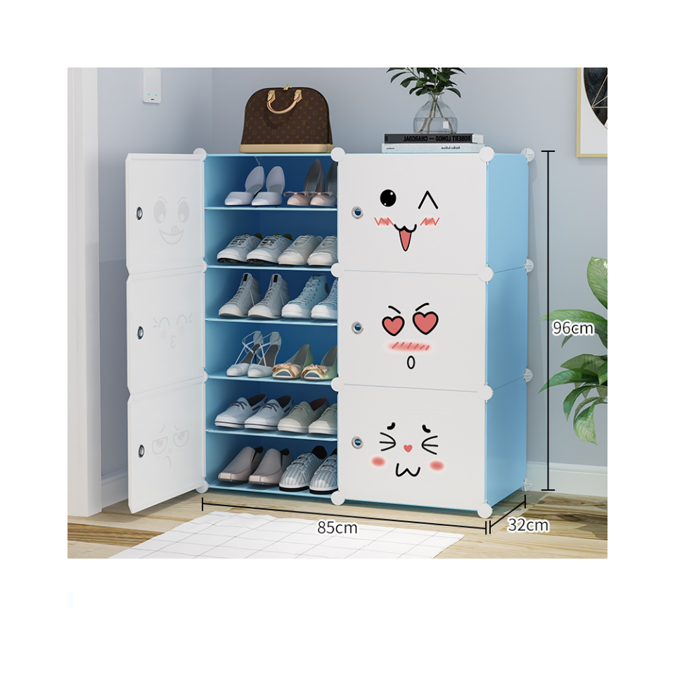 Home dormitory dustproof large capacity outdoor indoor simple plastic shoe cabinet cute adult children shoe cabinet