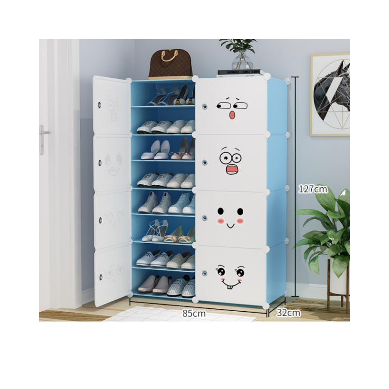 Home dormitory dustproof large capacity outdoor indoor simple plastic shoe cabinet cute adult children shoe cabinet