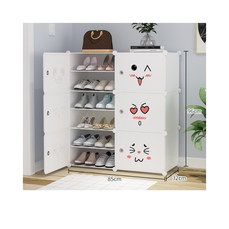 Home dormitory dustproof large capacity outdoor indoor simple plastic shoe cabinet cute adult children shoe cabinet