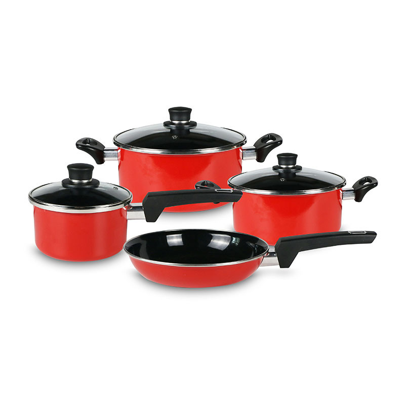 High Quality  7 pieces Non Stick Le Crueset Cookware Set Enamel Pot Cookware Sets Cooking