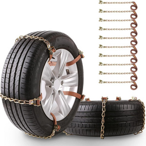 Universal emergency snow chain for passenger cars  off-road vehicles  light-trucks tire chains