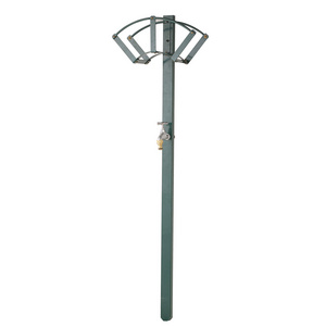 Hot sale coil antique metal garden freestanding hose holder with brass faucet and quick connector