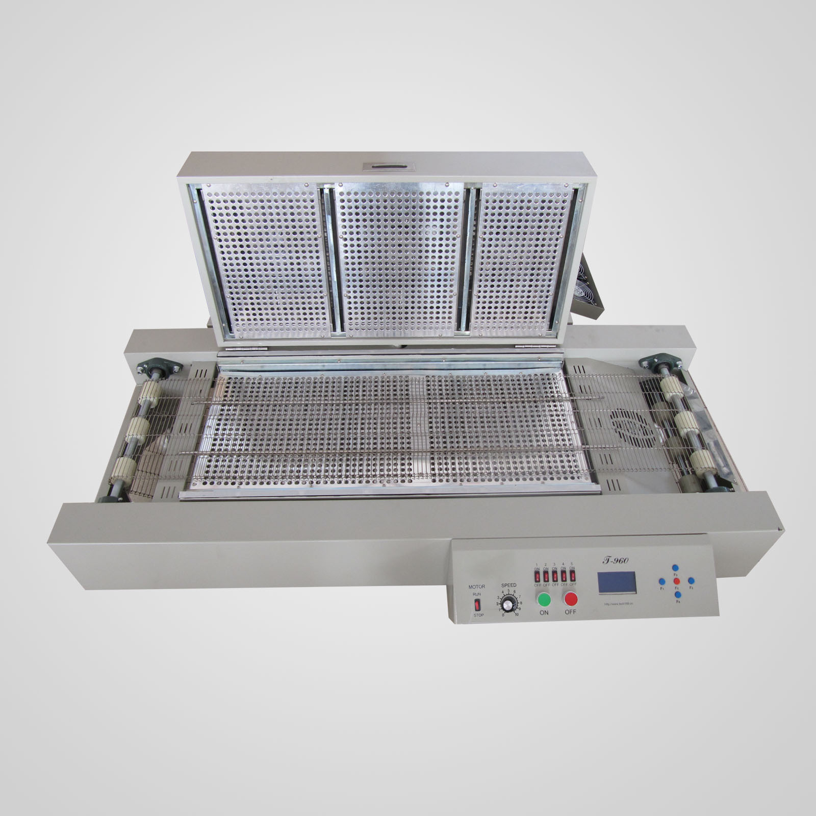 HECAN Mini SMT Reflow Oven T-960W coveyor reflow oven channel Hot air reflow machine