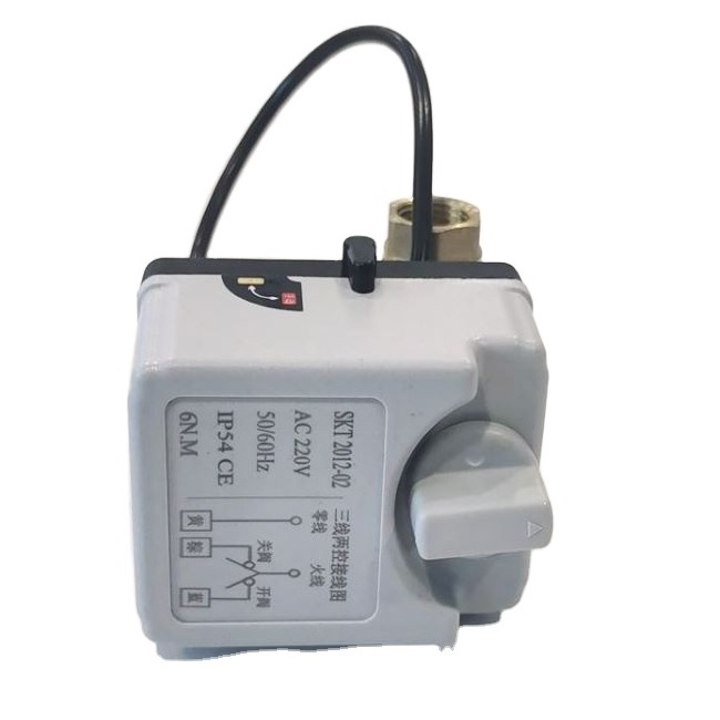 DN40 3 Way Motorized Valve 12V/24V/220V Electric Actuated Water Flow Control Valves Motor Operated Brass Ball Valve