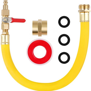 Winterizing Kit Sprinkler Blowout Adapter with Shut Off Valve & 12" Hose for RV Motorhome Boat  hose sprinkler antifreeze