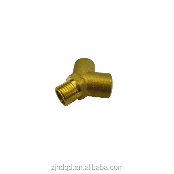 brass y-type fitting ,y shaped three way copper fitting