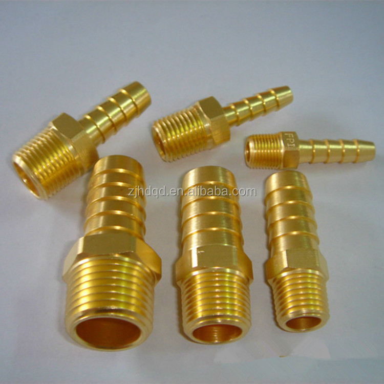 hose barb to male PU tube fitting , brass adaptor