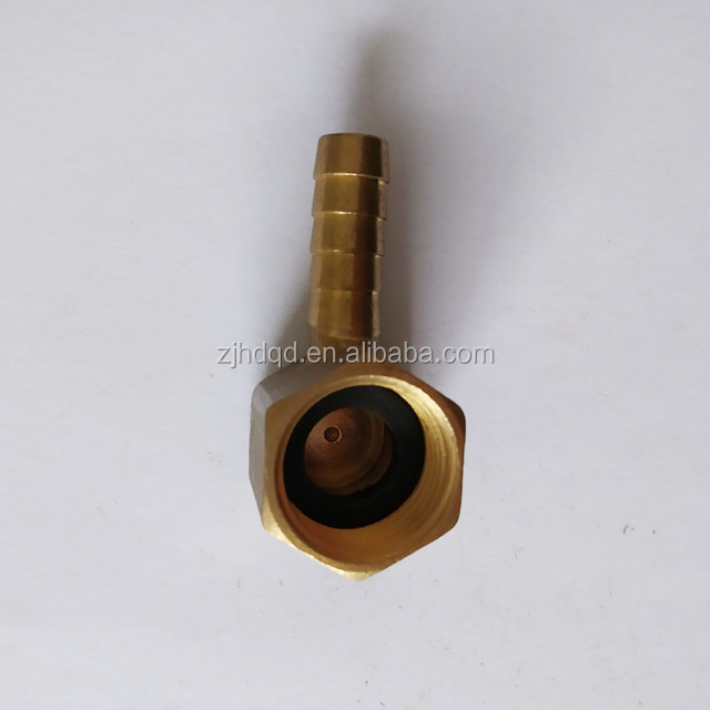 Brass 90 degree female hose barb connector  ,1/4 