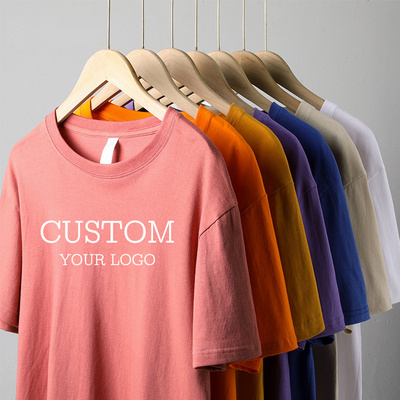 205GSM Men's Cotton Loose Casual Round Neck Short Sleeved T-shirt Women's Combed Cotton Bottoming Shirt Men's T-shirt Wholesale