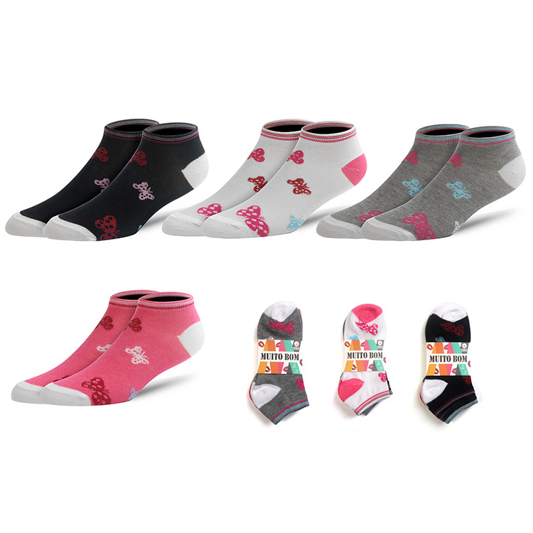 Wholesale business cheap ankle polyester men women socks cotton socks custom band packing