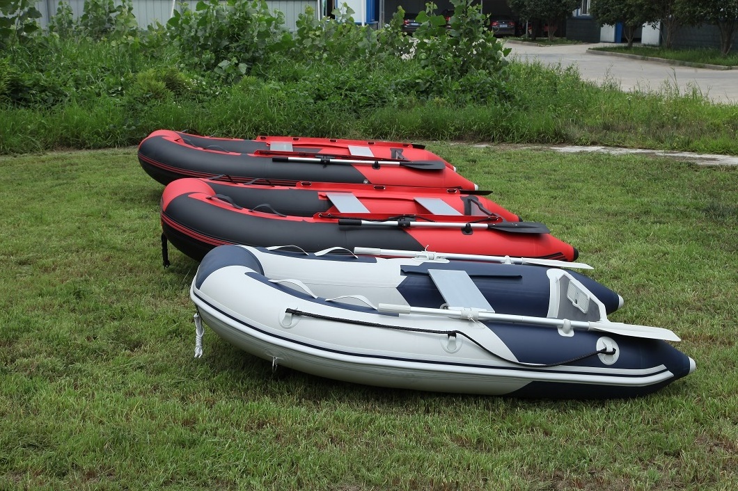 9ft inflatable boat with steering wheel fishing boat