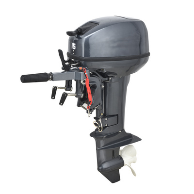 Outboard Motor 2 STROKE Electric Start 15hp Outboard Engine Long Shaft 15 Hp 2 Stroke Outboard Short Shaft Gasoline 24L