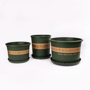 12 cm 4.7 inch mini small plastic flower pots durable plastic gallon pot nursery pot with saucer