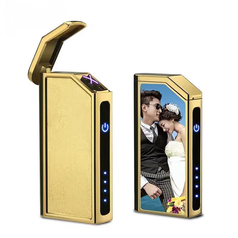 High quantity metal electronic lighters sublimation blank fingerprint customized electric lighters