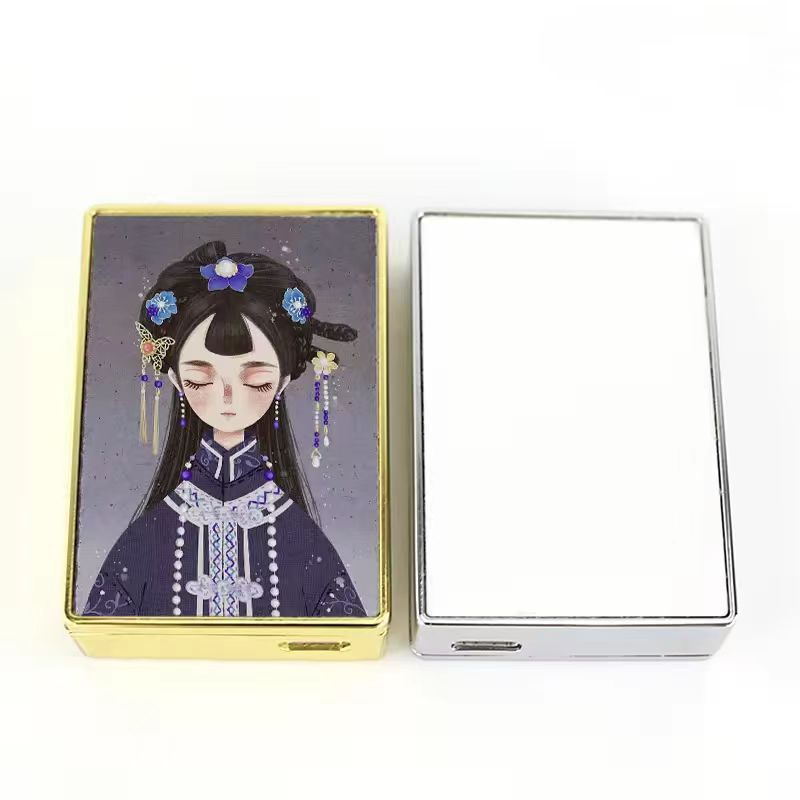 Wholesale custom logo metal lighter sublimation coated usb chargeable electronic lighters