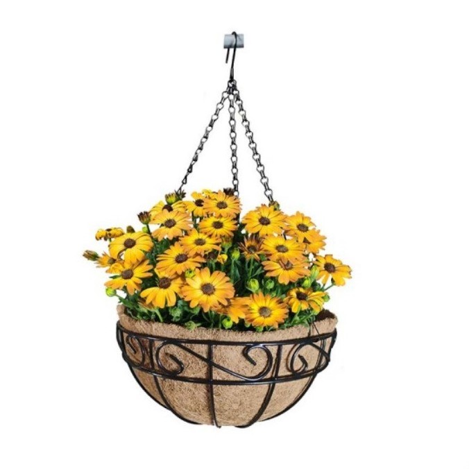 Factory direct sales lace Iron art Hanging basket Flower pot coconut fiber Flower basket Flower arrangement Decorative basket