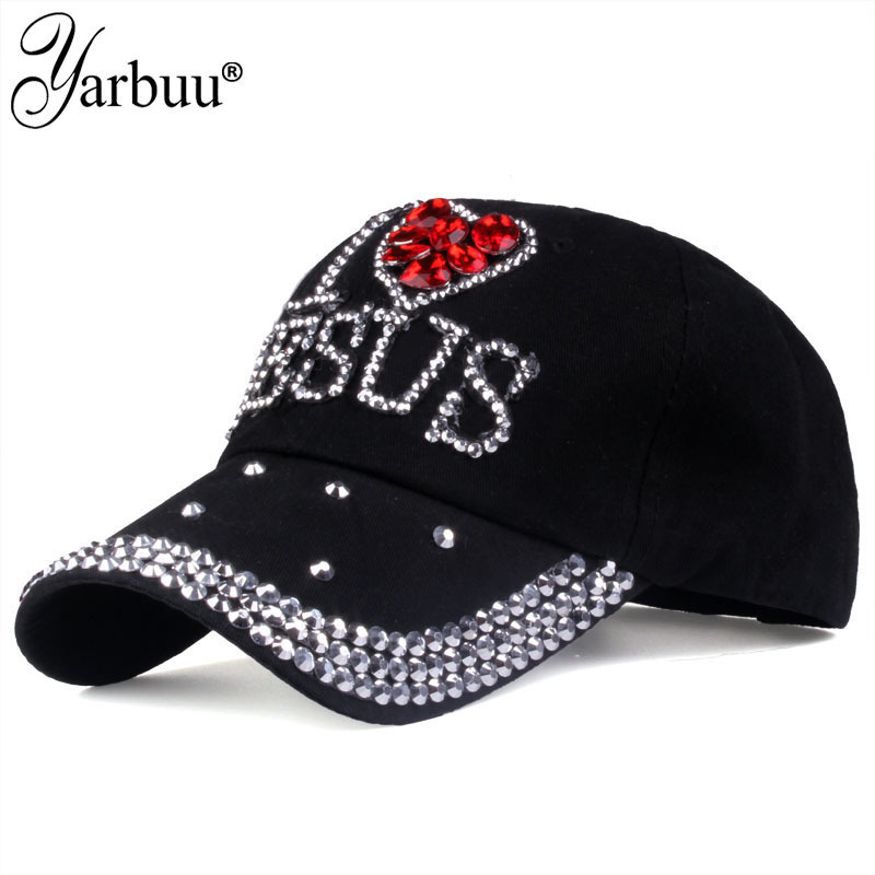 Leisure Jesus Heart Printed Baseball Cap Fashion Rhinestone Adjustable Outdoor Sports Cap for Women Men Cotton Sun Hat Hip-Pop