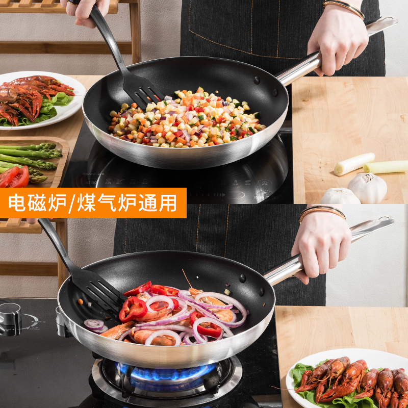 sauce pans fries stir commercial nonstick quality with non-stick coating stainless steel fry non stick honeycomb frying pan