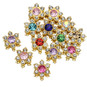 Wholesale 13mm plum rhinestone flower three-dimensional buckle drill diy diamond wrapped decorative accessories