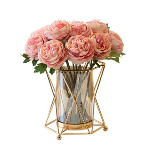 Flower arrangement Straw home gardening Glass clear vase flower POTS living room coffee table table table decoration vase