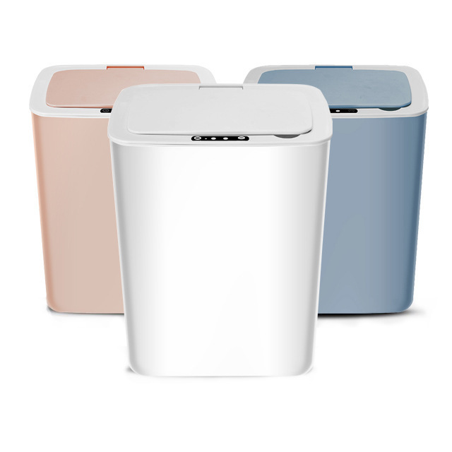 14 L wholesale plastic smart waste bins automatic sensor touchless intelligent trash can dustbin for kitchen