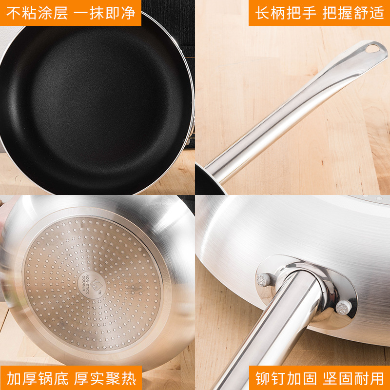 sauce pans fries stir commercial nonstick quality with non-stick coating stainless steel fry non stick honeycomb frying pan