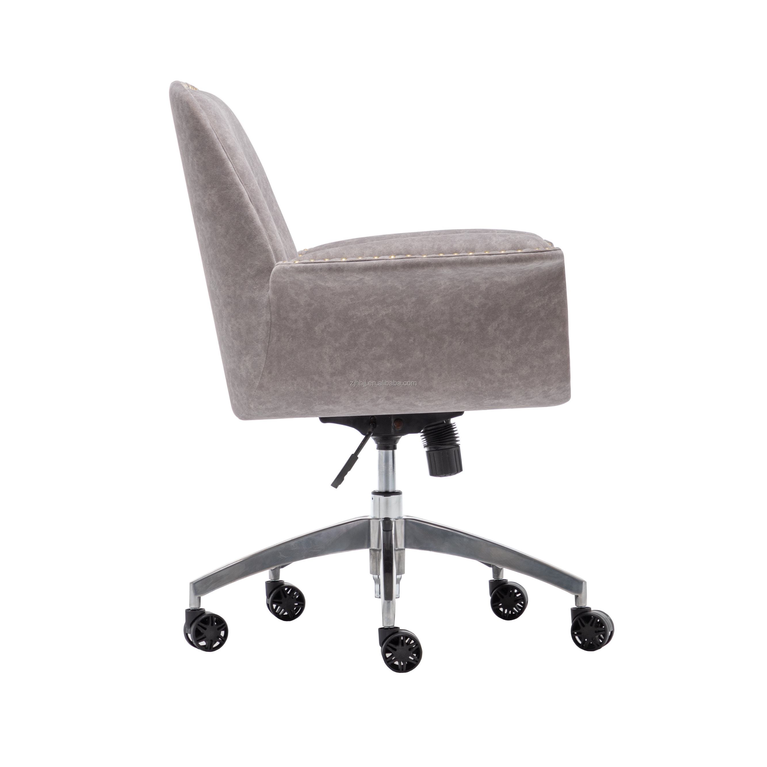 Office Chair Modern Armless Desk Chair with Wheels, Adjustable Swivel Rolling Computer Task Chair, Faux Leather Sewing Chairs