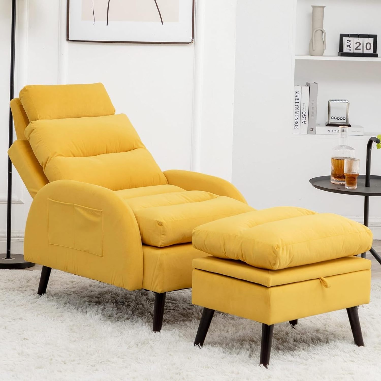 Convertible reclining upholstered storage single sofa bed for living room,Folding Futon Sofa Bed