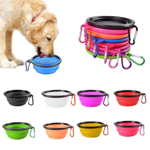 Collapsable Foldable Silicone Travel Outdoor Hiking Food Water Feeding Pet Cat Dog Bowl hot selling